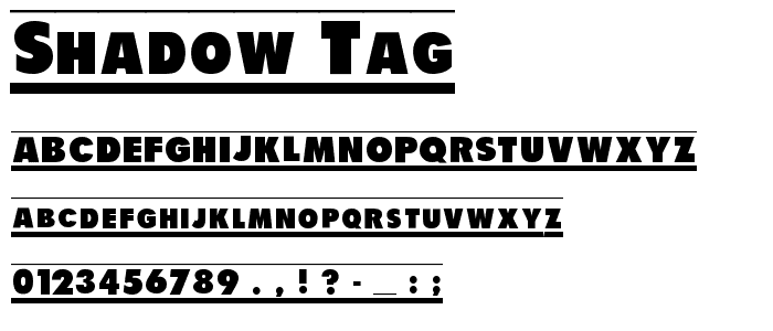 Shadow Tag font